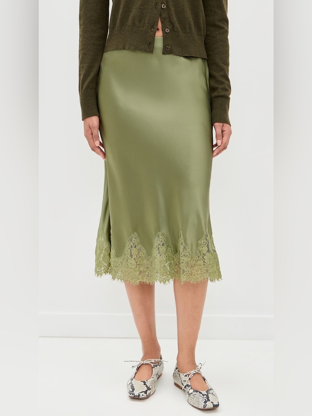 Reformation Carolina Silk Skirt